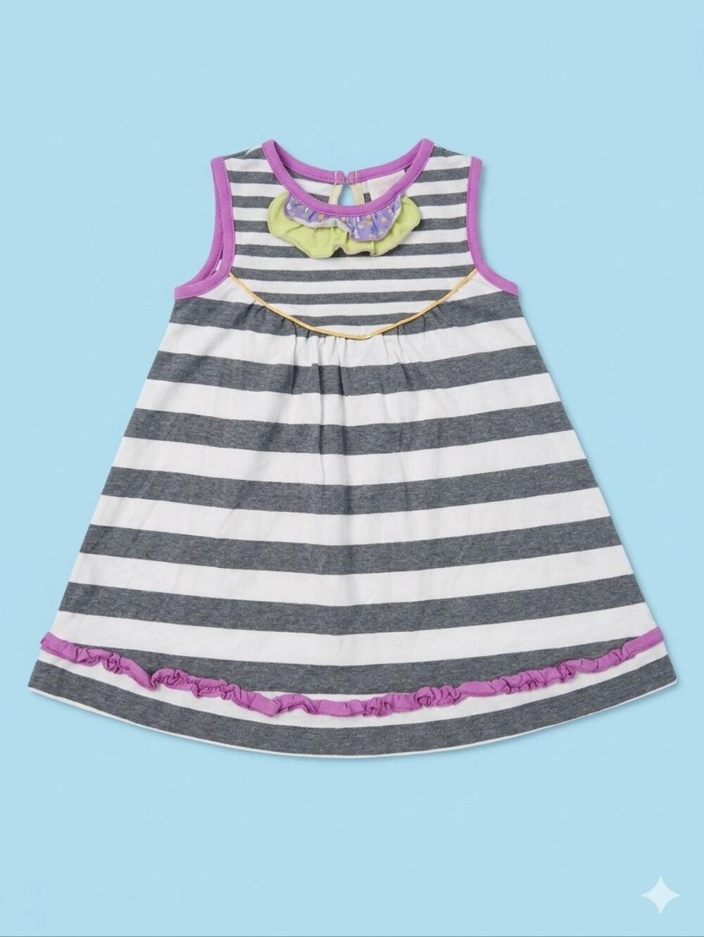 Matilda Jane Girls Striped Whimsical Ruffle Dress - Size 4